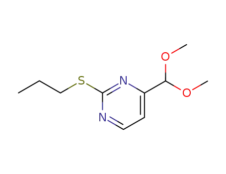 Molecular Structure of 193747-11-4 (4-DIMETHOXYMETHYL-2-PROPYLSULFANYL-PYRIMIDINE)