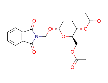 Molecular Structure of 354152-80-0 (phthalimidomethyl 4,6-di-O-acetyl-2,3-dideoxy-α-D-erythro-hex-2-enopyranoside)