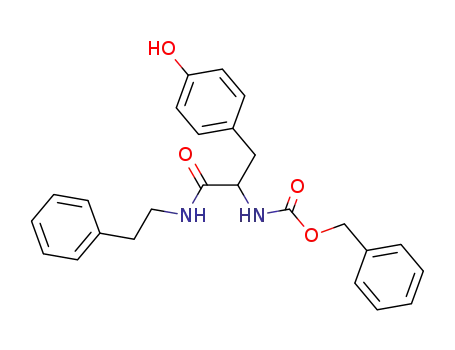 Molecular Structure of 40829-60-5 ([2-(4-Hydroxy-phenyl)-1-phenethylcarbamoyl-ethyl]-carbamic acid benzyl ester)