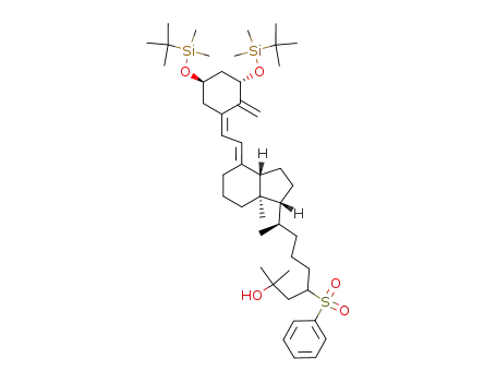 (R)-4-Benzenesulfonyl-8-{(1R,3aS,7aR)-4-[2-[(3S,5R)-3,5-bis-(tert-butyl-dimethyl-silanyloxy)-2-methylene-cyclohex-(Z)-ylidene]-eth-(E)-ylidene]-7a-methyl-octahydro-inden-1-yl}-2-methyl-nonan-2-ol