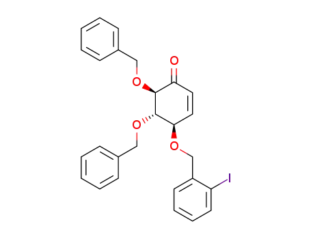 (4R,5S,6R)-5,6-Bis-benzyloxy-4-(2-iodo-benzyloxy)-cyclohex-2-enone