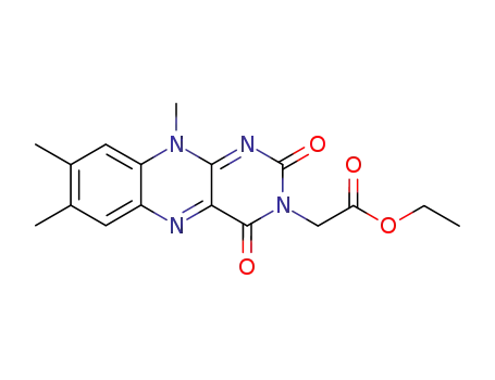 Molecular Structure of 74178-39-5 (LuMiflavin-3-acetic Acid Ethyl Ester)