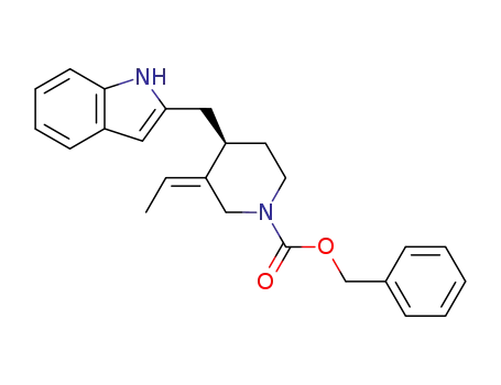 (R)-3-Eth-(Z)-ylidene-4-(1H-indol-2-ylmethyl)-piperidine-1-carboxylic acid benzyl ester