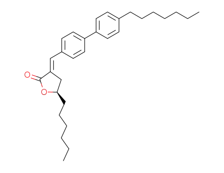 (R)-3-[1-(4'-Heptyl-biphenyl-4-yl)-meth-(E)-ylidene]-5-hexyl-dihydro-furan-2-one