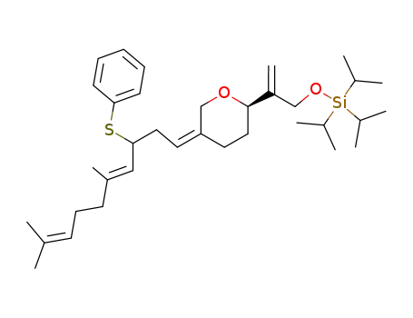 (2-{(R)-5-[(E)-5,9-Dimethyl-3-phenylsulfanyl-deca-4,8-dien-(Z)-ylidene]-tetrahydro-pyran-2-yl}-allyloxy)-triisopropyl-silane