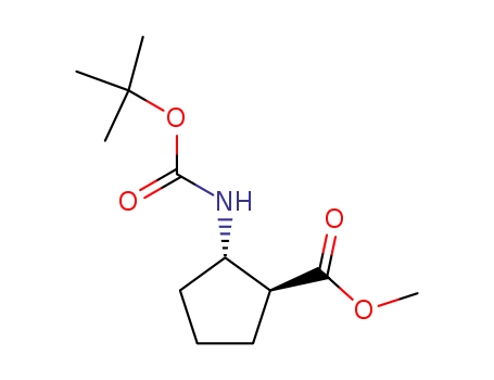 N-(tert-butyloxycarbonyl)-trans-(1S,2S)-2-aminocyclopentanecarboxylic acid methyl ester