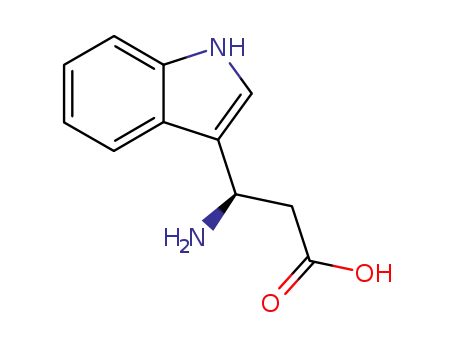 Molecular Structure of 329013-06-1 ((S)-3-AMINO-3-(1H-INDOL-3-YL)-PROPIONIC ACID)