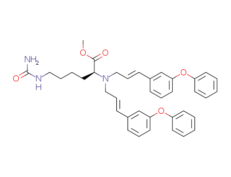 (S)-2-{Bis-[(E)-3-(3-phenoxy-phenyl)-allyl]-amino}-6-ureido-hexanoic acid methyl ester