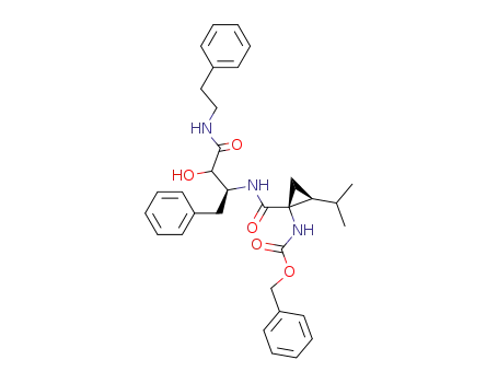 [(1S,2S)-1-((S)-1-Benzyl-2-hydroxy-2-phenethylcarbamoyl-ethylcarbamoyl)-2-isopropyl-cyclopropyl]-carbamic acid benzyl ester