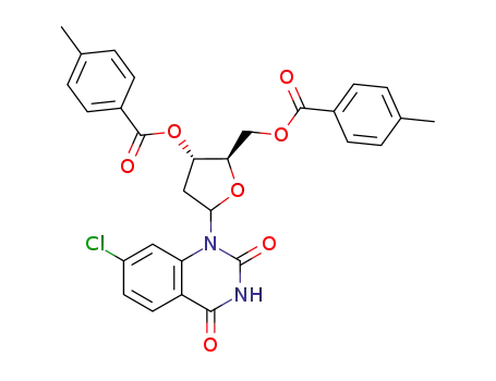 1-(3,5-di-O-p-toluoyl-2-deoxy-α,β-D-erythro-pentofuranosyl)-7-chloro-quinazoline-2,4(3H)-dione
