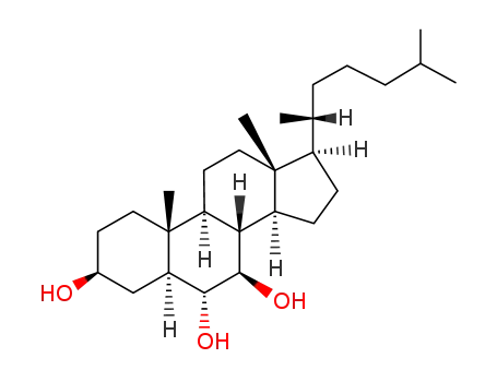 Molecular Structure of 202416-16-8 (5α-cholestane-3β,6α,7β-triol)