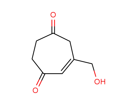 Molecular Structure of 179169-83-6 (5-Cycloheptene-1,4-dione, 6-(hydroxymethyl)- (9CI))