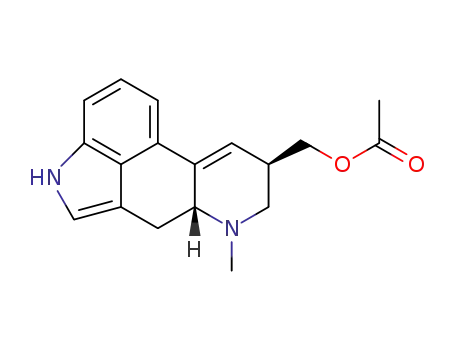 Molecular Structure of 85892-92-8 ((5R)-6-methyl-(8R)-acetoxymethyl-Δ9,10-ergolene)