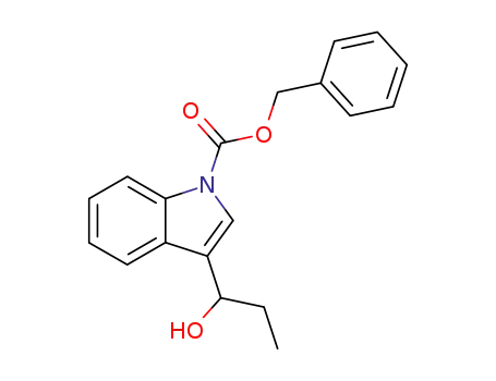 Molecular Structure of 179810-92-5 (3-(1-Hydroxy-propyl)-indole-1-carboxylic acid benzyl ester)