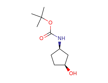 Molecular Structure of 225641-84-9 (Carbamic acid, [(1R,3S)-3-hydroxycyclopentyl]-, 1,1-dimethylethyl ester (9CI))