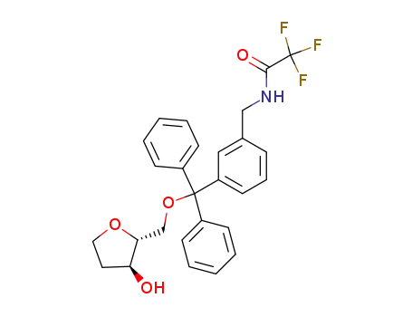 2,2,2-Trifluoro-N-{3-[((2R,3S)-3-hydroxy-tetrahydro-furan-2-ylmethoxy)-diphenyl-methyl]-benzyl}-acetamide