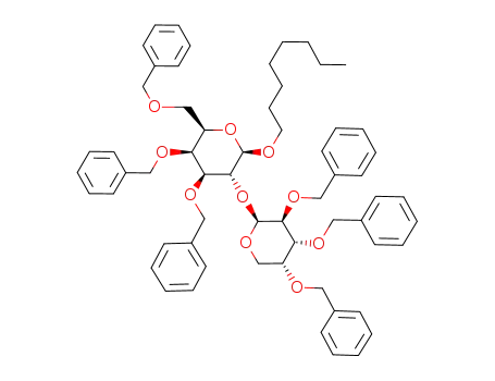 octyl 2,3,4-tri-O-benzyl-β-D-arabinopyranosyl-(1->2)-3,4,6-tri-O-benzyl-β-D-galactopyranoside