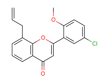 Molecular Structure of 198351-09-6 (8-Allyl-2-(5-chloro-2-methoxy-phenyl)-chromen-4-one)