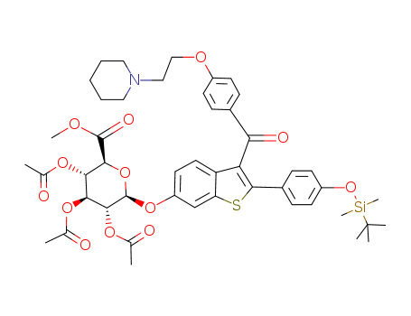 Methyl-1-(4'-tert-butyldimethylsylyl-6-hydroxyraloxifene)-2,3,4-tri-O-acetyl-b-D-glycopyranuronate