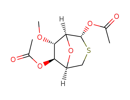 Molecular Structure of 316376-25-7 (1,4-di-O-acetyl-2,5-anhydro-3-O-methyl-6-thio-α-L-guloseptanose)