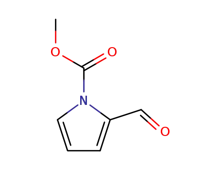 Molecular Structure of 123892-37-5 (1H-Pyrrole-1-carboxylic acid, 2-formyl-, methyl ester (9CI))