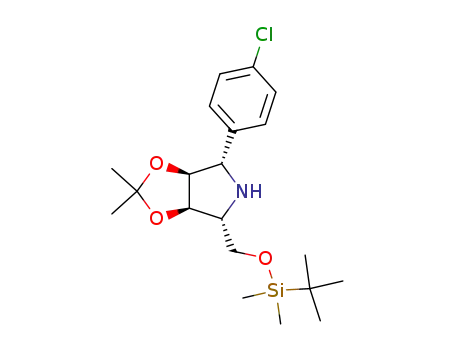 4H-1,3-Dioxolo4,5-cpyrrole, 4-(4-chlorophenyl)-6-(1,1-dimethylethyl)dimethylsilyloxymethyltetrahydro-2,2-dimethyl-, (3aS,4S,6R,6aR)-