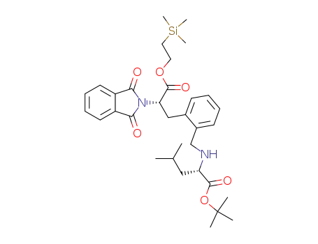 (S)-2-{2-[(S)-2-(1,3-Dioxo-1,3-dihydro-isoindol-2-yl)-2-(2-trimethylsilanyl-ethoxycarbonyl)-ethyl]-benzylamino}-4-methyl-pentanoic acid tert-butyl ester