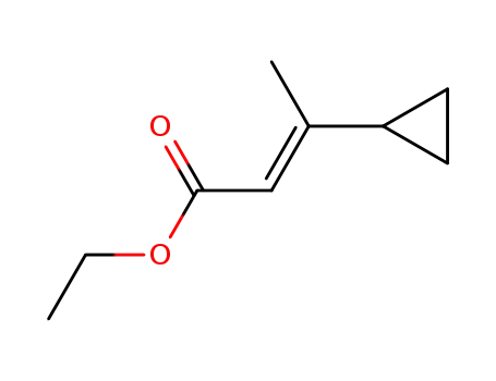 Molecular Structure of 21014-28-8 (2-Butenoic acid, 3-cyclopropyl-, ethyl ester, (E)-)