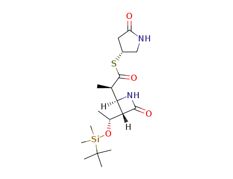 (3S,4S)-3-[(R)-1-(tert-butyldimethylsilyloxy)ethyl]-4-[(R)-1-[[(R)-2-oxopyrrolidin-4-ylthio]carbonyl]ethyl]-2-azetidinone
