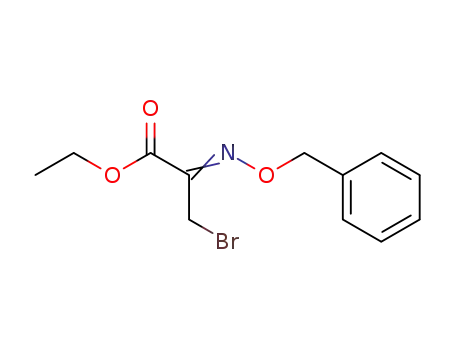 2-[(E)-Benzyloxyimino]-3-bromo-propionic acid ethyl ester