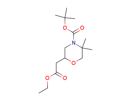 2-Ethoxycarbonylmethyl-5,5-dimethyl-morpholine-4-carboxylic acid tert-butyl ester
