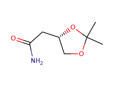 Molecular Structure of 185996-33-2 ((S)-2,2-DIMETHYL-1,3-DIOXOLANE-4-ACETAMIDE)