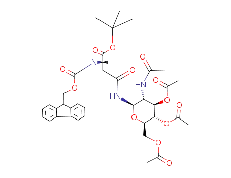 (2R,3S,4R,5R,6R)-6-((S)-3-((((9H-fluoren-9-yl)methoxy)carbonyl)amino)-4-(tert-butoxy)-4-oxobutanamido)-5-acetamido-2-(acetoxymethyl)tetrahydro-2H-pyran-3,4-diyl diacetate