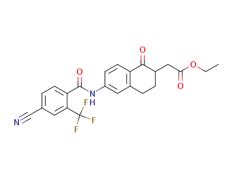 [6-(4-cyano-2-trifluoromethyl-benzoylamino)-1-oxo-1,2,3,4-tetrahydro-naphthalen-2-yl]-acetic acid ethyl ester