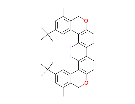 5,5'-di-iodo-1,1'-dimethyl-3,3'-di-t-butyl-10H,10'H-9,9'-dioxa-6,6'-biphenanthrenyl