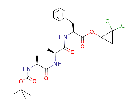 (S)-2-[(S)-2-((S)-2-tert-Butoxycarbonylamino-propionylamino)-propionylamino]-3-phenyl-propionic acid 2,2-dichloro-cyclopropyl ester