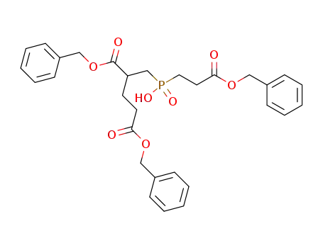 Molecular Structure of 173039-09-3 (2-[(2-Benzyloxycarbonyl-ethyl)-hydroxy-phosphinoylmethyl]-pentanedioic acid dibenzyl ester)