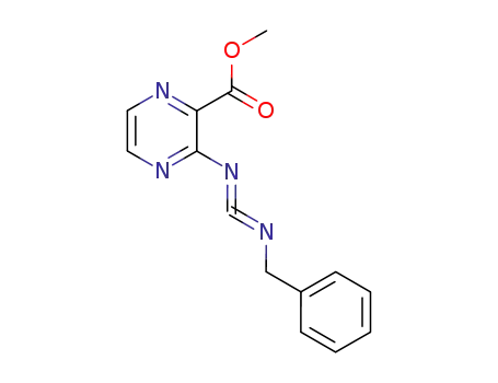 3-Benzyliminomethyleneamino-pyrazine-2-carboxylic acid methyl ester