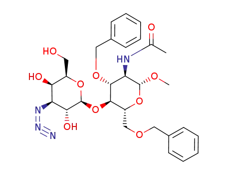 N-[(2R,3R,4R,5S,6R)-5-((2S,3R,4S,5R,6R)-4-Azido-3,5-dihydroxy-6-hydroxymethyl-tetrahydro-pyran-2-yloxy)-4-benzyloxy-6-benzyloxymethyl-2-methoxy-tetrahydro-pyran-3-yl]-acetamide