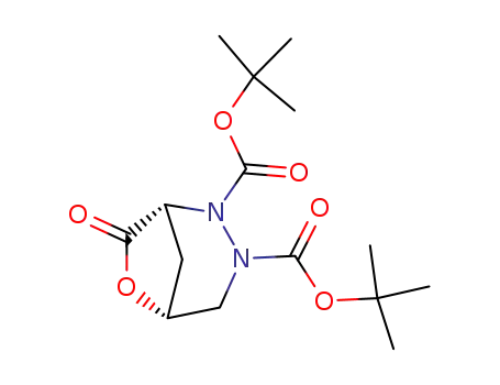 Molecular Structure of 219647-06-0 ((1R,5R)-7-Oxo-6-oxa-2,3-diaza-bicyclo[3.2.1]octane-2,3-dicarboxylic acid di-tert-butyl ester)