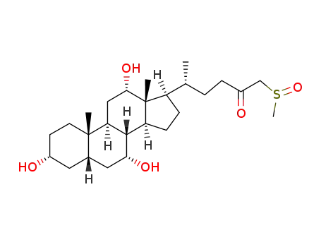 Molecular Structure of 168131-38-2 (3α,7α,12α-trihydroxy-24-methylsulfinylmethyl-5β-cholan-24-one)