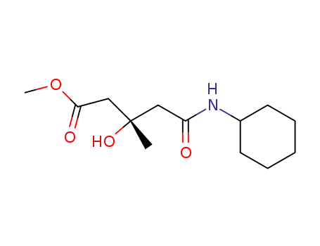 Molecular Structure of 176755-40-1 ((S)-4-Cyclohexylcarbamoyl-3-hydroxy-3-methyl-butyric acid methyl ester)