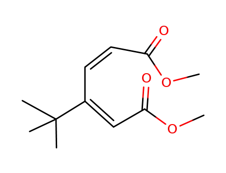 Molecular Structure of 74752-70-8 (dimethyl (2Z,4Z)-3-tert-butylhexa-2,4-diene-1,6-dioate)