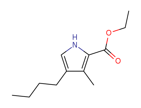 Molecular Structure of 156628-65-8 (1H-Pyrrole-2-carboxylic acid, 4-butyl-3-methyl-, ethyl ester)