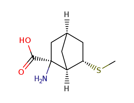 Molecular Structure of 160798-12-9 (Bicyclo[2.2.1]heptane-2-carboxylic acid, 2-amino-6-(methylthio)-, (2-endo,6-exo)- (9CI))