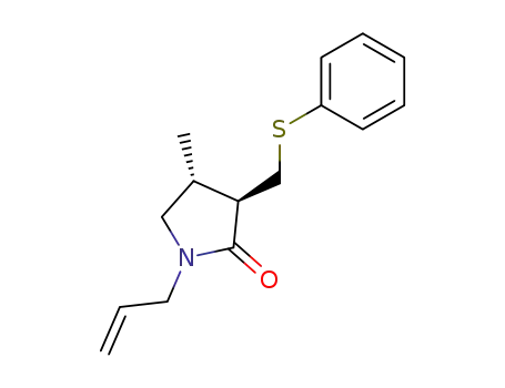 2-Pyrrolidinone, 4-methyl-3-[(phenylthio)methyl]-1-(2-propenyl)-, trans-