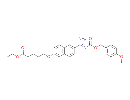 5-(6-{Amino-[(Z)-4-methoxy-benzyloxycarbonylimino]-methyl}-naphthalen-2-yloxy)-pentanoic acid ethyl ester