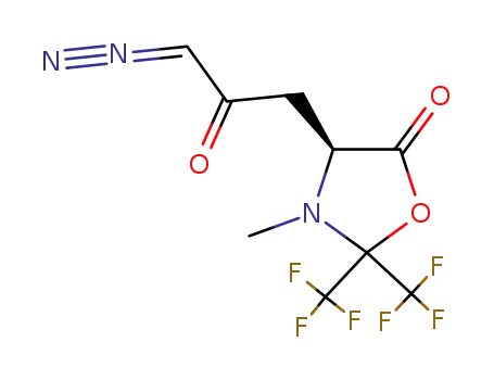 (4S)-4-(3-diazo-2-oxopropyl)-3-methyl-2,2-bis(trifluoromethyl)-1,3-oxazolidin-5-one