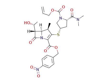 (4R,5S,6S)-3-((3S,5S)-1-Allyloxycarbonyl-5-dimethylcarbamoyl-pyrrolidin-3-ylsulfanyl)-6-((R)-1-hydroxy-ethyl)-4-methyl-7-oxo-1-aza-bicyclo[3.2.0]hept-2-ene-2-carboxylic acid 4-nitro-benzyl ester
