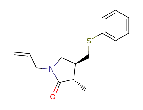 2-Pyrrolidinone, 3-methyl-4-[(phenylthio)methyl]-1-(2-propenyl)-, cis-